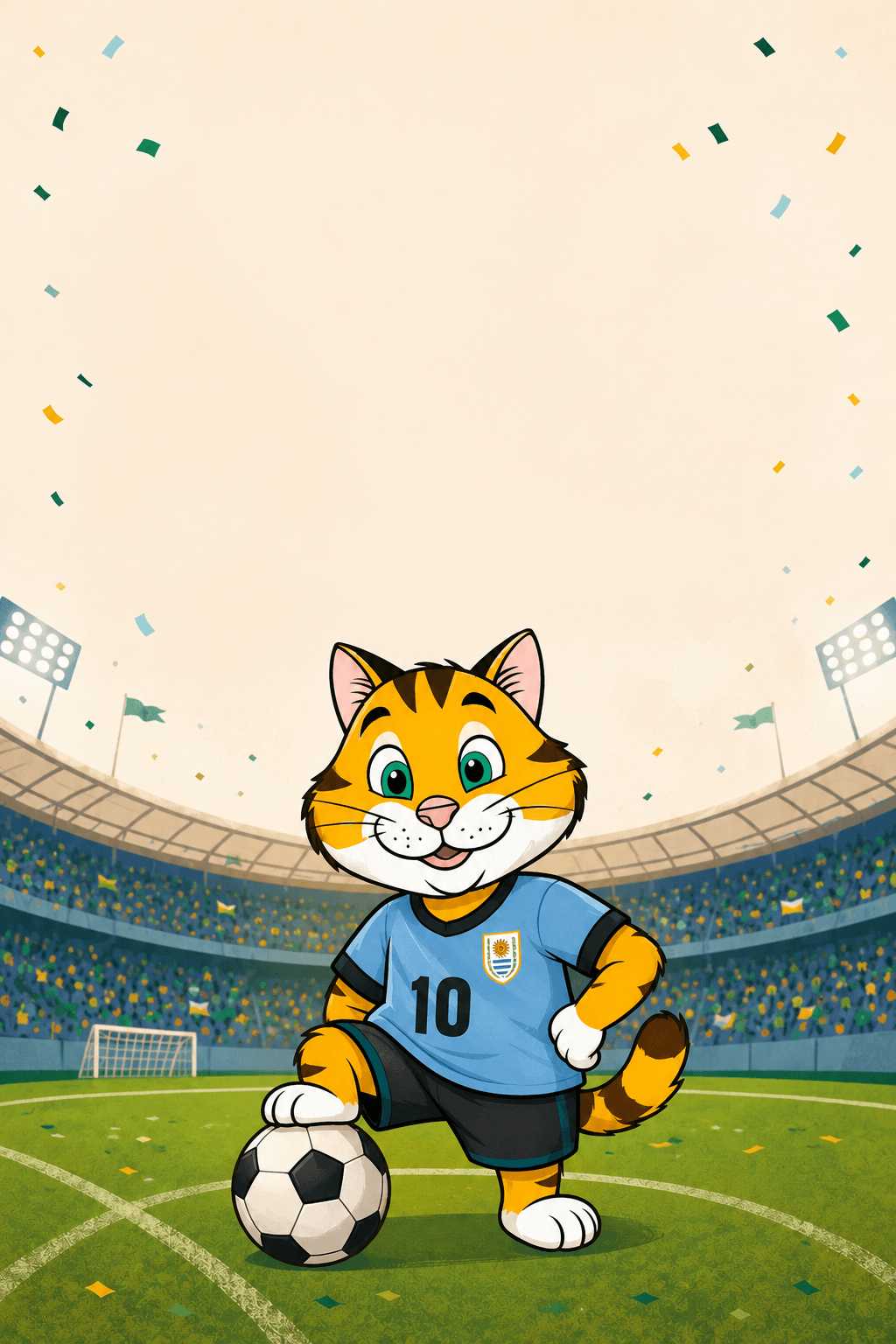 Mascota de FigaroPet vestida para el Mundial